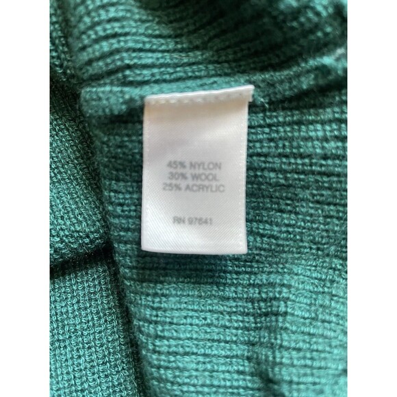 J Jill Womens Sweater Petite L Green Wool Blend Knit Tunic Lightweight a24 - Picture 7 of 9